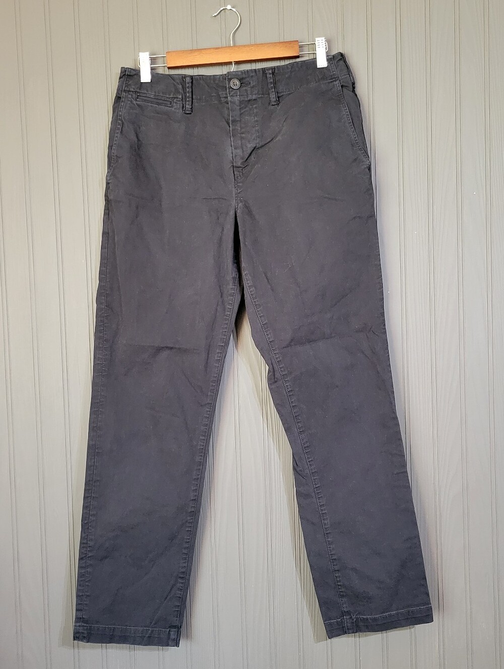 American Eagle Flex Chino Pants Straight Leg Cotton Black Men's 30x32
